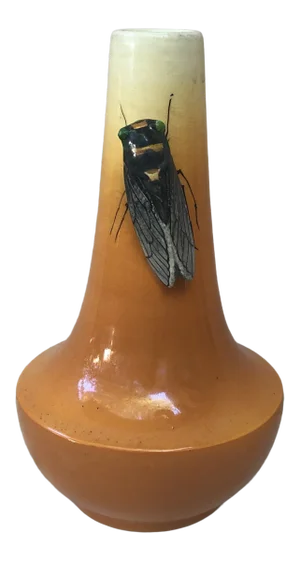 Majolica Vase With Cicada Sicard, Circa 1950