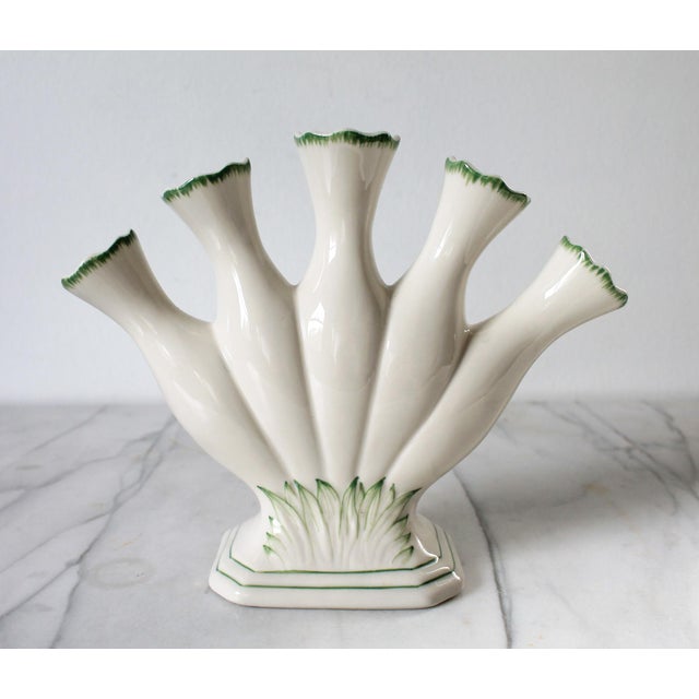 Late 20th Century Vintage Ceramic Tulipiere Five Finger Vase - Andrea by Sadek For Sale - Image 5 of 8