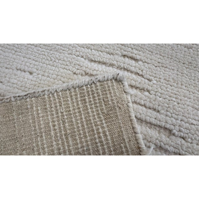 Rh Restoration Hardare Meryem Hand-Knotted Wool Rug — 10' × 14' Ivory | New Zealand Wool | High-Low Textural Pile For Sale - Image 17 of 18