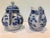 Vintage Chinoiserie Blue and White Creamer and Lidded Sugar Bowl - Set of 2 For Sale - Image 4 of 8