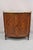 Antique French Louis XV Style Rouge Marble Top Demilune Dresser Commode Cabinet w/ 5 Drawers. Item features sunburst inlay...