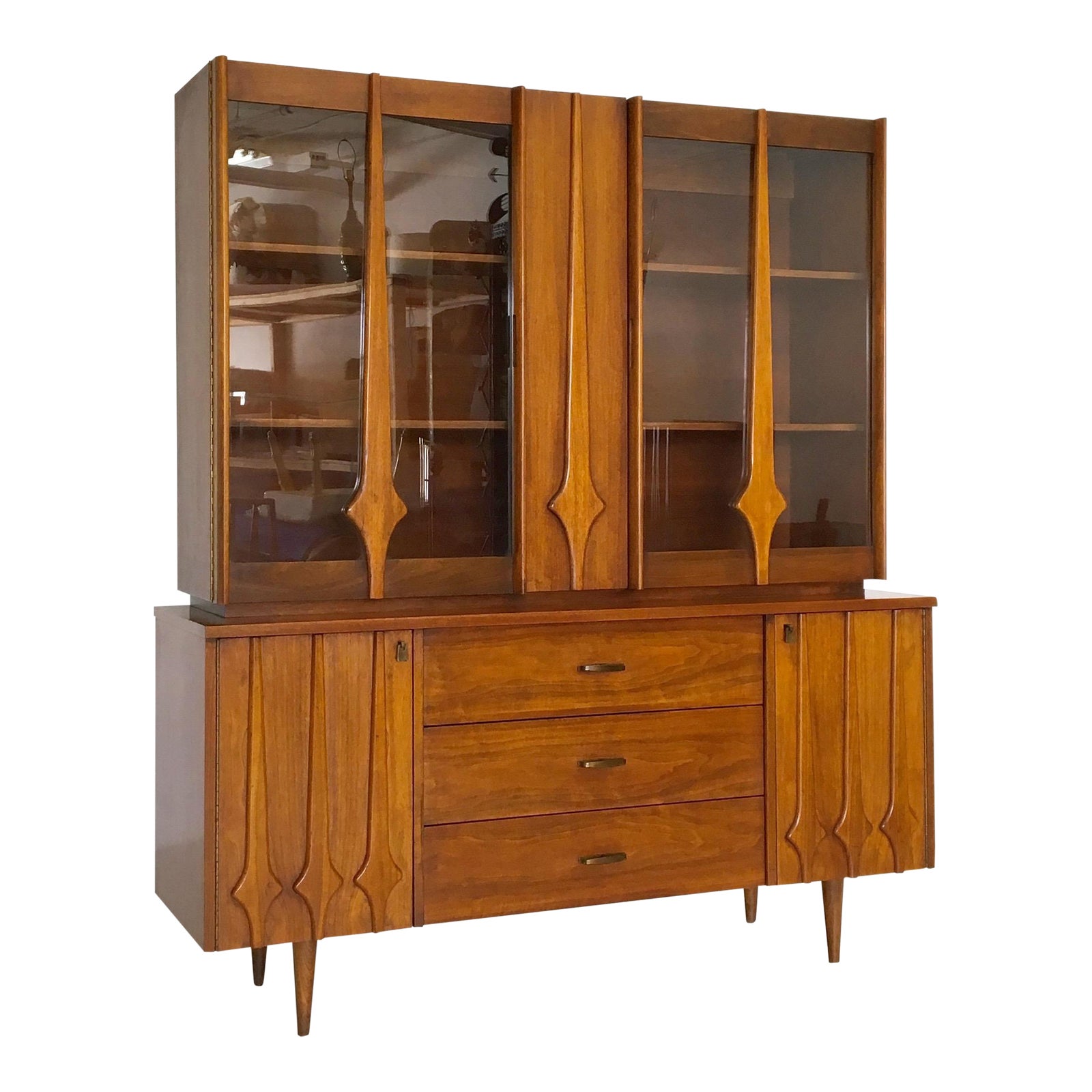 MidCentury Modern Sideboard & Hutch, Brasilia Style Chairish
