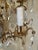 1950s 1950s Pair of Mid-Century Brass Wall Sconces 5 Light With 18 Prism Crystals Each, Made in Italy For Sale - Image 5 of 16