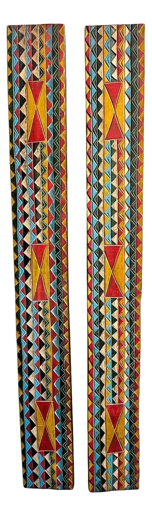 Pair of Vintage Amhara Painted Panels