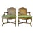 Hollywood Regency French Louis XV - Style Cane Back & Seat Armchairs - A Pair/ Sold For Sale
