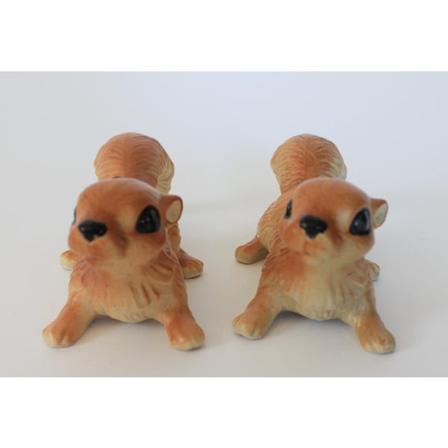 Mid-Century Modern Vintage Ceramic Squirrel Wall Climbers - A Pair For Sale - Image 3 of 8