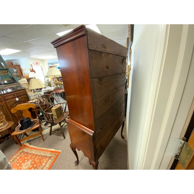 Wood 18th Century Queen Anne Cherry Highboy For Sale - Image 7 of 16