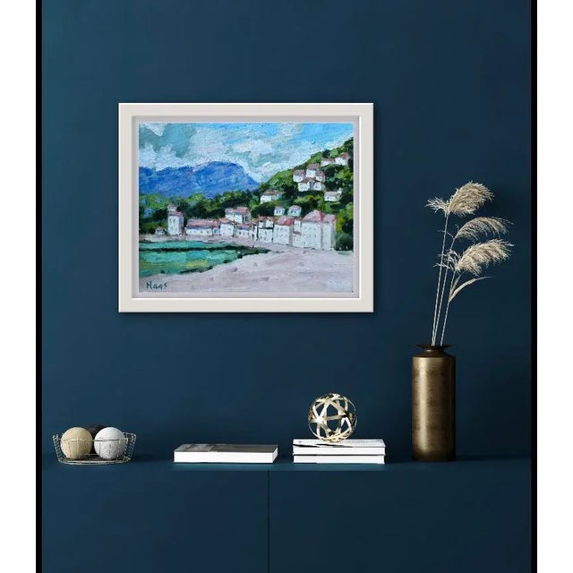 2020s Italy Seaside, Modern Impressionism Oil Painting For Sale - Image 5 of 9