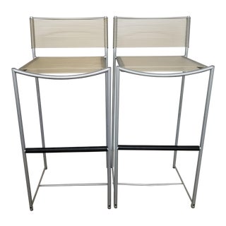 1980’s Alias Spaghetti Bar Height Bar Stools - a Pair For Sale