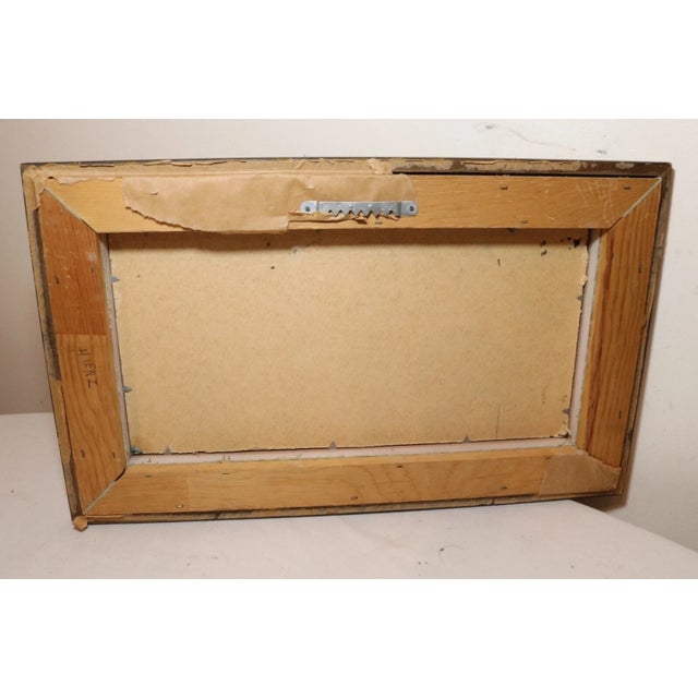 Vintage Heinz Stoecker Storm Landscape Abstract Expressionism Oil Painting Board For Sale - Image 11 of 11