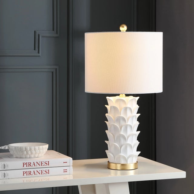 2020s Textured Table Lamp in White & Gold - a Pair For Sale - Image 5 of 8