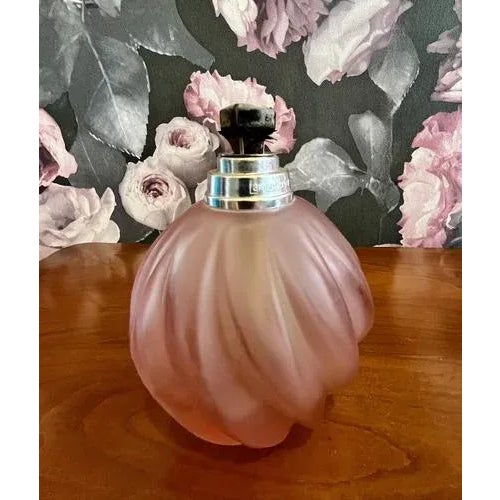 Vintage 1970 French 'Verre Moule' Pink Frosted Glass Lampe Berger Shepherd's Fragrance Lamp For Sale - Image 5 of 8