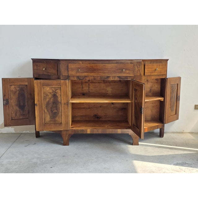 Large Antique Italian Walnut Sideboard, 1820 For Sale - Image 6 of 15