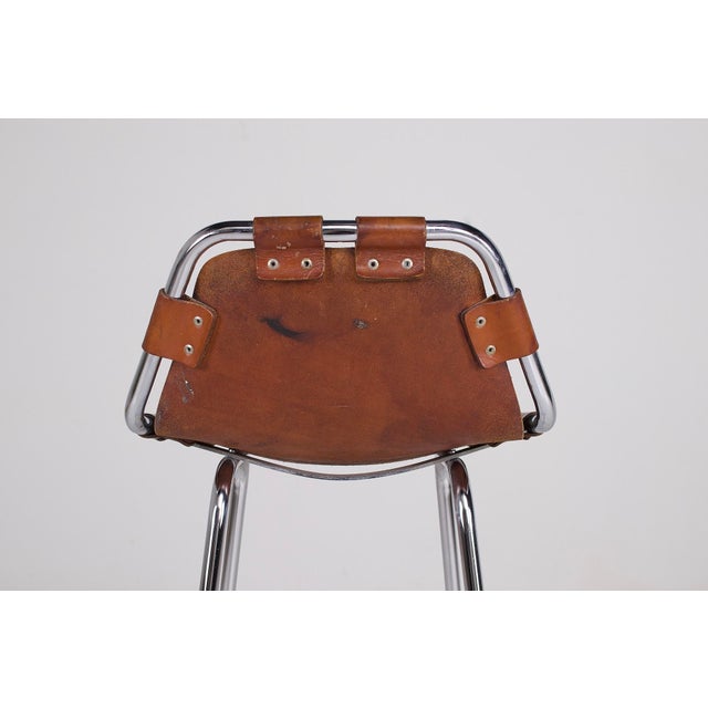 Brown Vintage Leather Bar Stool, 1970s For Sale - Image 8 of 12