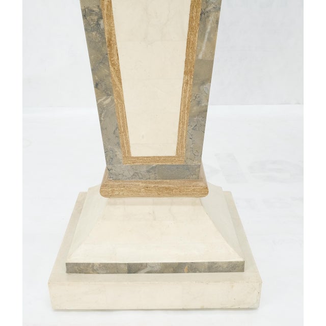 Pair of Tessellated Marble Tapered Square Obelisk Shape Pedestals Stands MINT! For Sale - Image 10 of 12