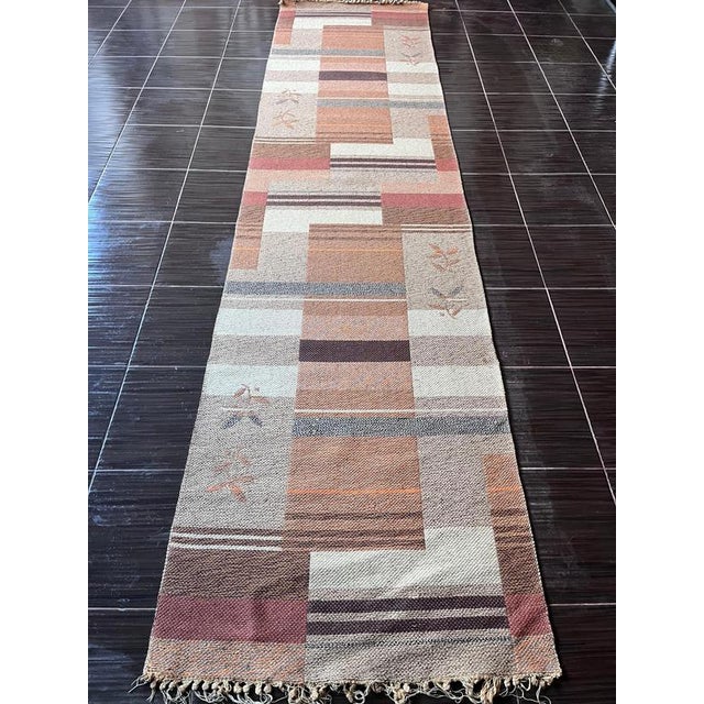 Textile Modernist Bauhaus Geometric Rug, Czechoslovakia, 1930s For Sale - Image 7 of 8