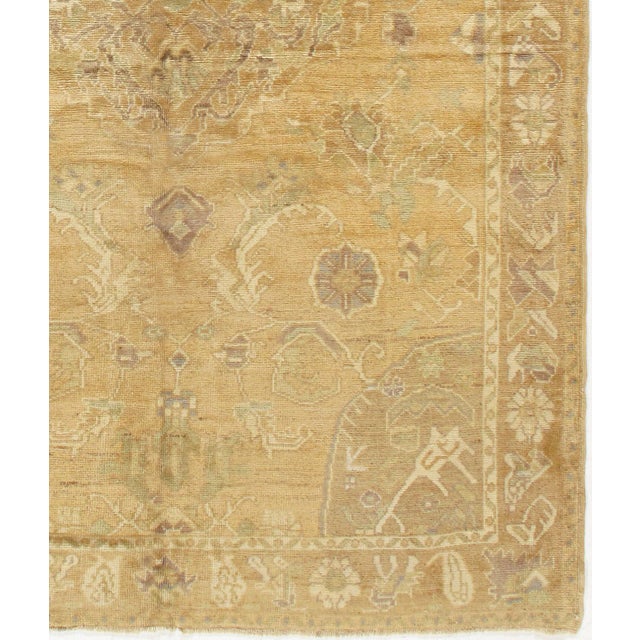 Turkish Vintage Circa 1940 Subdued Turkish Oushak Hand Woven Wool Rug 5ft 6in X 8ft 3in For Sale - Image 3 of 8