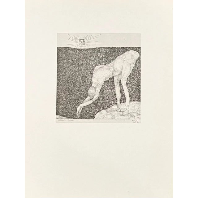 Artist: Paul Klee Country: Swiss / Germany Title: Crown Mania 1904 Medium: Engraving – 4 printed: 1947 by Meriden Gravure...