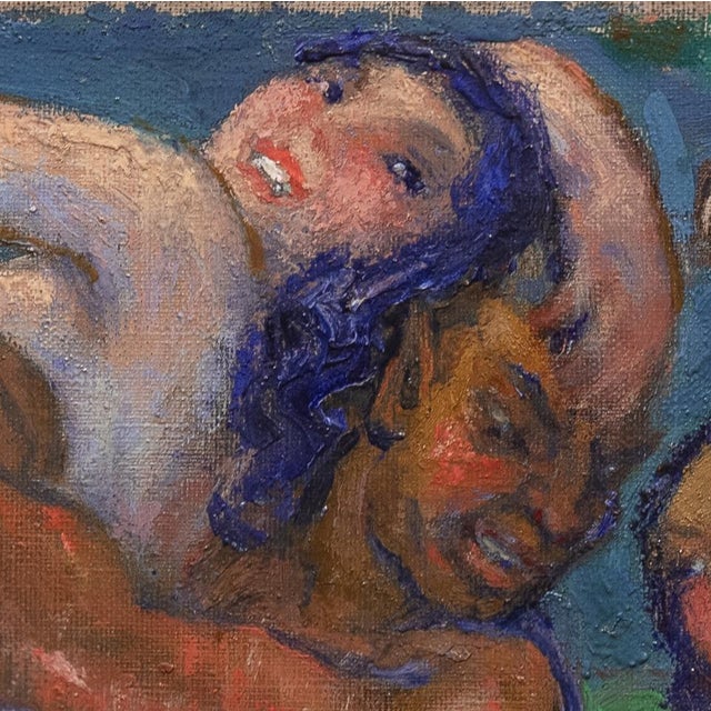 Modern 'Nymphs and Satyrs' by Gerhard Gyllenhammar, Circa 1910, Bacchanalia, Mythology, Swedish Modernist, Paris, Nya Nisse For Sale - Image 3 of 11