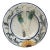 Rare Belgium Majolica Asparagus Sunflower Plate Wasmuel, Circa 1880 For Sale