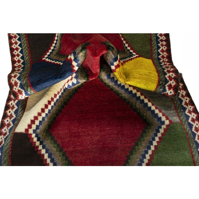 Hand-Knotted Gabbeh Nomad Rug For Sale - Image 9 of 11