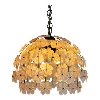 Murano Glass Floral Chandelier, 1980s For Sale