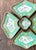 Mid 20th Century Vintage Chinoiserie Hand Painted Floral Metal Tray Set For Sale - Image 5 of 12