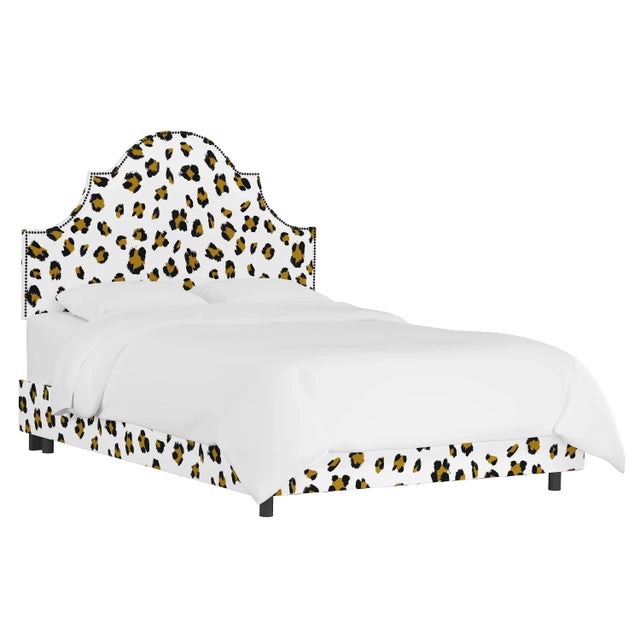 Halsted Bed in Ochre Brush Cheetah, Full For Sale In Chicago - Image 6 of 6