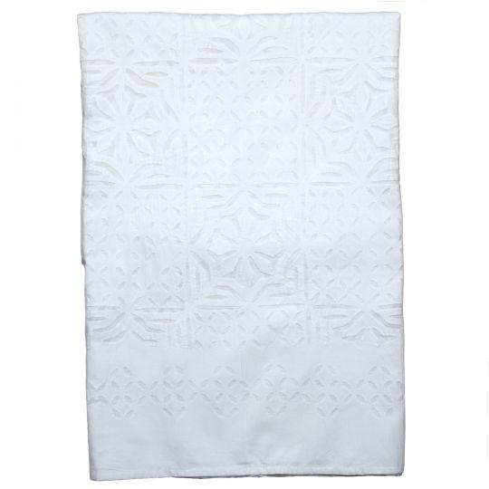 Ester Twin White Applique Bedspread For Sale - Image 4 of 4