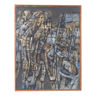 Jacques Lacomblez, Reserved for Sirens, 1961, Oil on Canvas For Sale