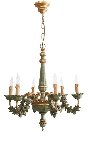 Hand-Carved Florentine Chandelier, 1970