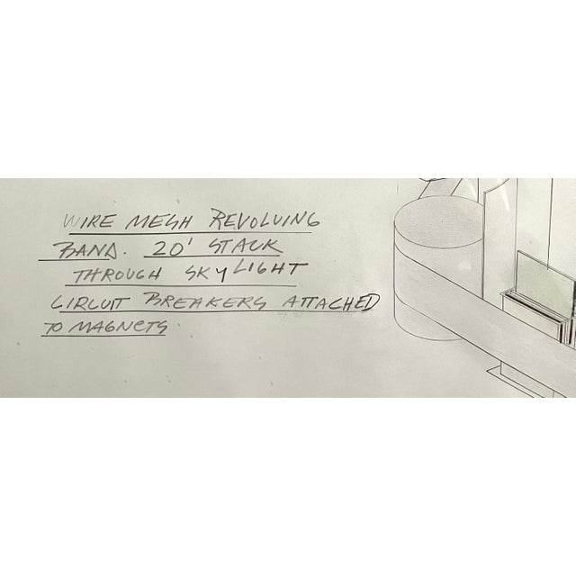 Dennis Oppenheim, Dennis Oppenheim Large Abstract Conceptual Sculpture Drawing for Ace Gallery LA, 1979 For Sale - Image 17 of 17