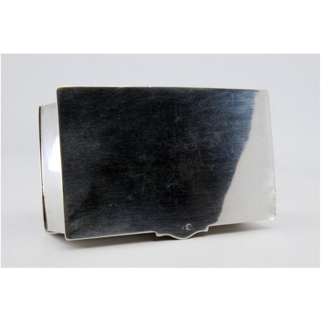Rectangular Silver Stamp Box with Smooth Lid For Sale - Image 4 of 10