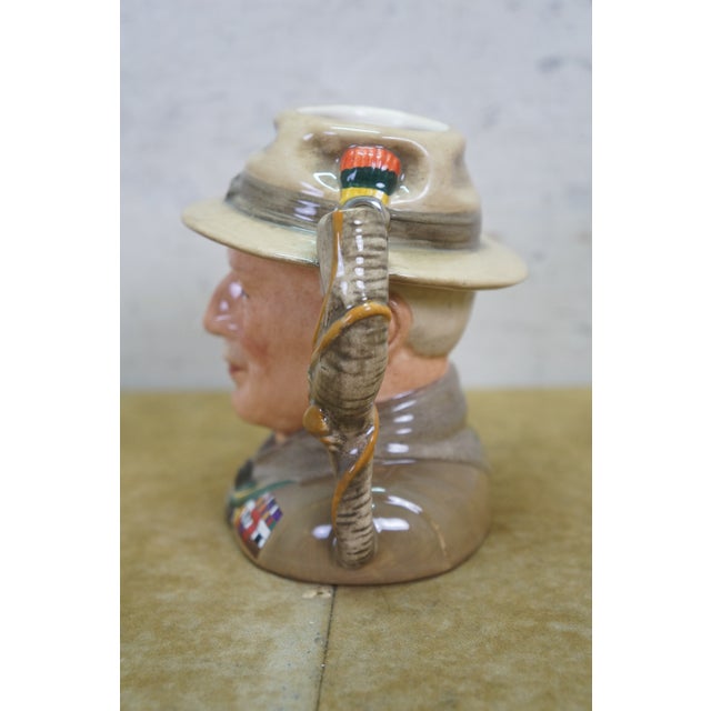 Royal Doulton 1990s English Royal Doulton Lord Baden-Powell Boy Scout Founder Toby Character Jug For Sale - Image 4 of 12