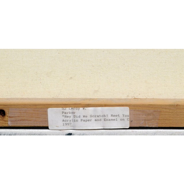 Blue Leroy Parker "Hey Did We Scratch?" Abstract Expressionist Composition 1997 For Sale - Image 8 of 13