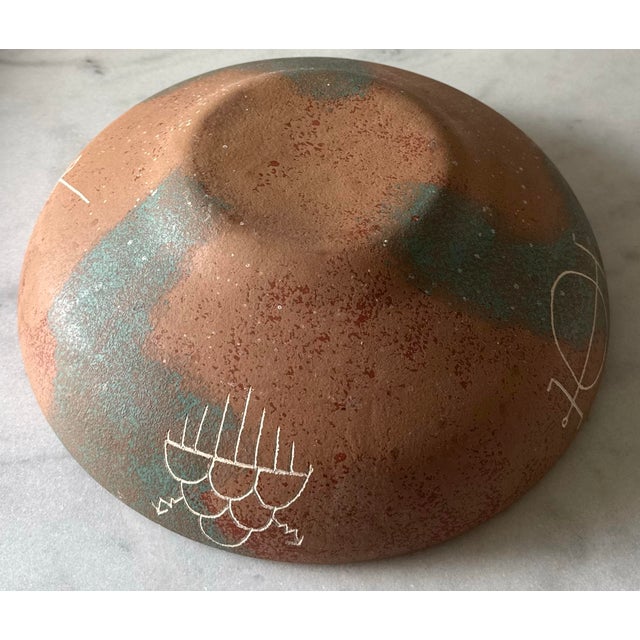 Vintage Southwestern Art Pottery Large Bowl For Sale - Image 4 of 12