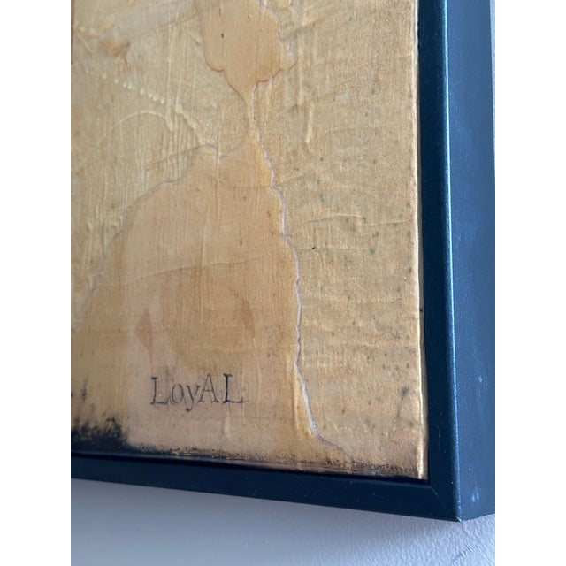 2000 - 2009 2004 “Loyal” Contemporary Black Mixed Media Painting by Ashley Collins For Sale - Image 5 of 11