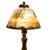 1910s Handel Art Nouveau Frosted Glass Reverse Painted Boudoir Table Lamp For Sale - Image 4 of 14