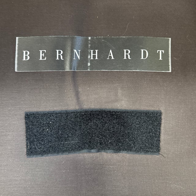 Bernhardt Tan Leather Tufted Chesterfield Club Chair and Ottoman For Sale In New York - Image 6 of 6