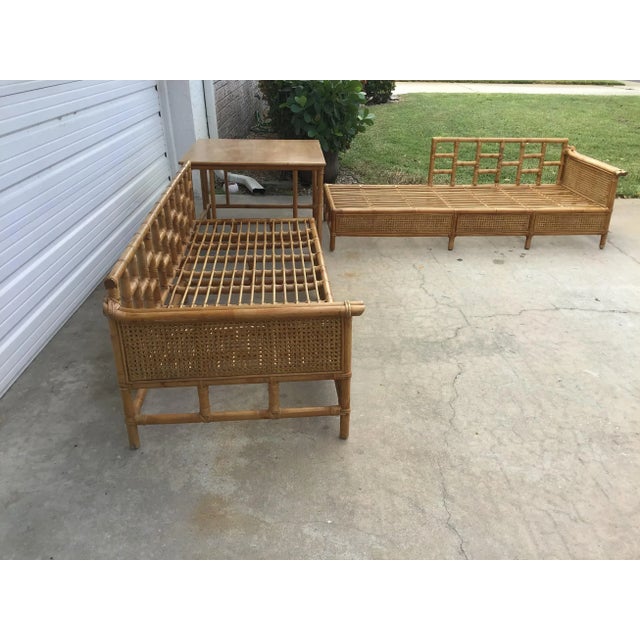 1950s Chinoiserie Bamboo Sectional Sofa For Sale - Image 10 of 12