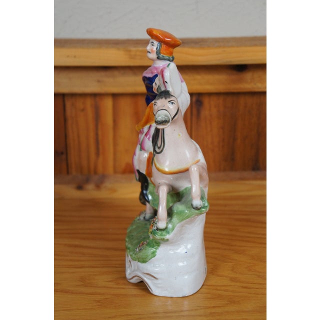 Antique Staffordshire Saint George & Princess Horseback Figurine For Sale - Image 9 of 12