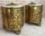 Striking pair of Louis XVI demilune cabinets crafted in bronze, dating to the mid-20th century. Each cabinet features a...