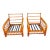 Pair of Vintage Ficks Reed Rattan Lounge Chair Frames With Lattice Sides For Sale