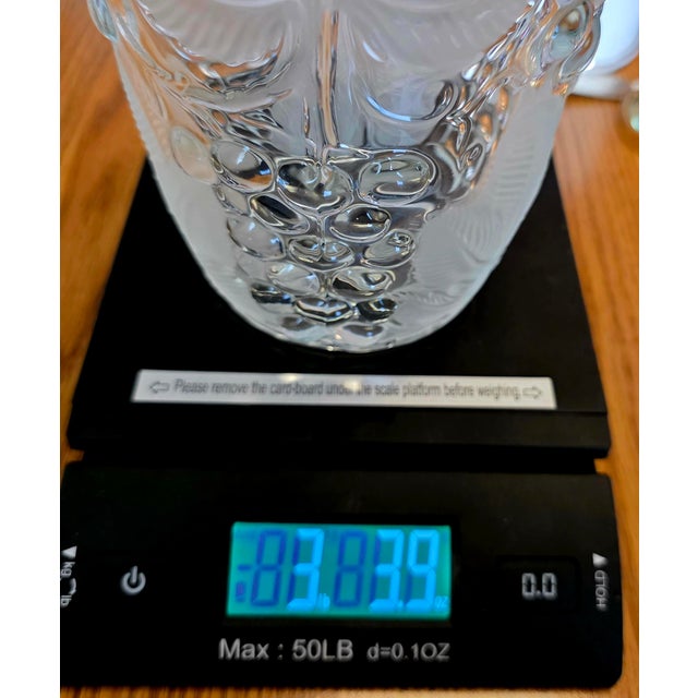 1960s Vintage Czech MCM František Pečený Pressed Glass "Grapes" Vase For Sale - Image 5 of 5