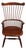 Duckloe Solid Cherry Fan Back Windsor Arm Chair For Sale