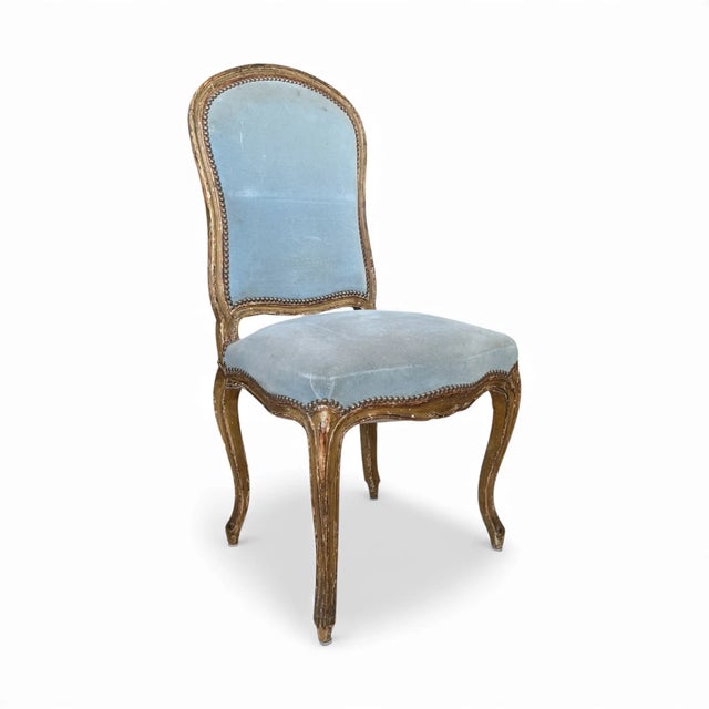 19c French Antique Set of 4 Louis XV Chairs For Sale In New Orleans - Image 6 of 6