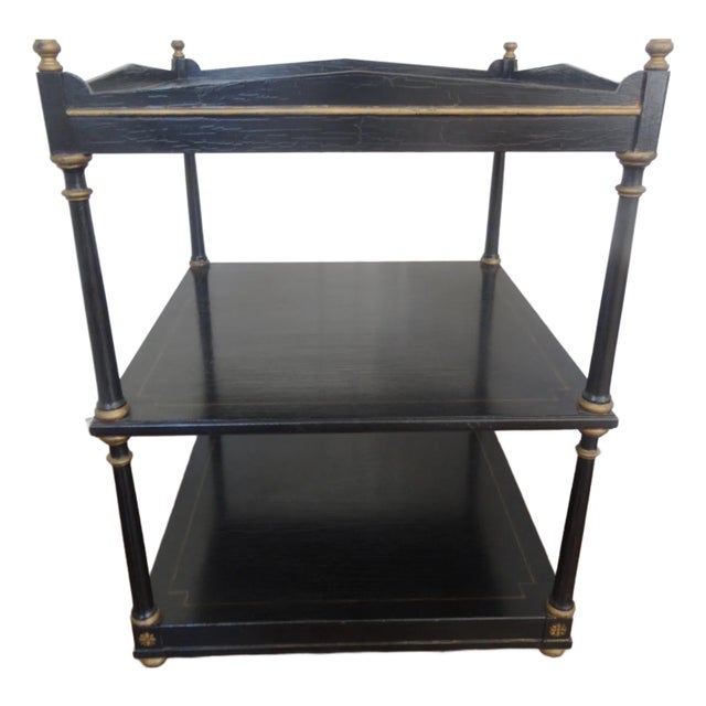3 Tier Side Table Attributed Brunschwig & Fils For Sale