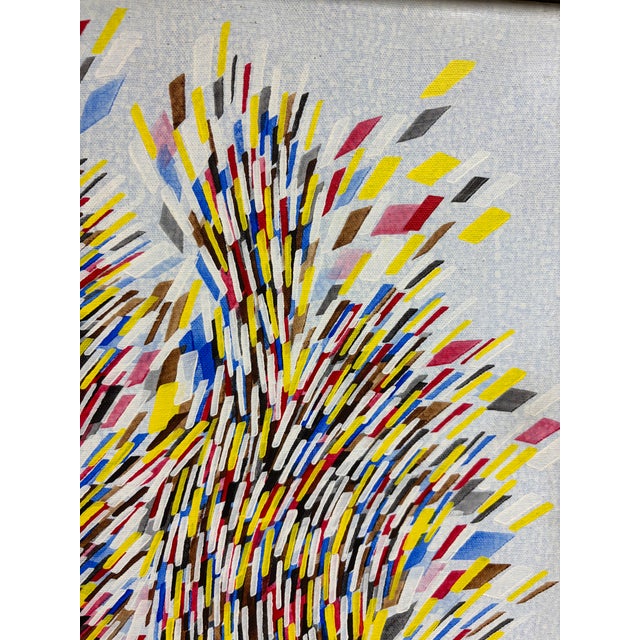 Textile Vintage Contemporary Abstract Oil Painting For Sale - Image 7 of 12