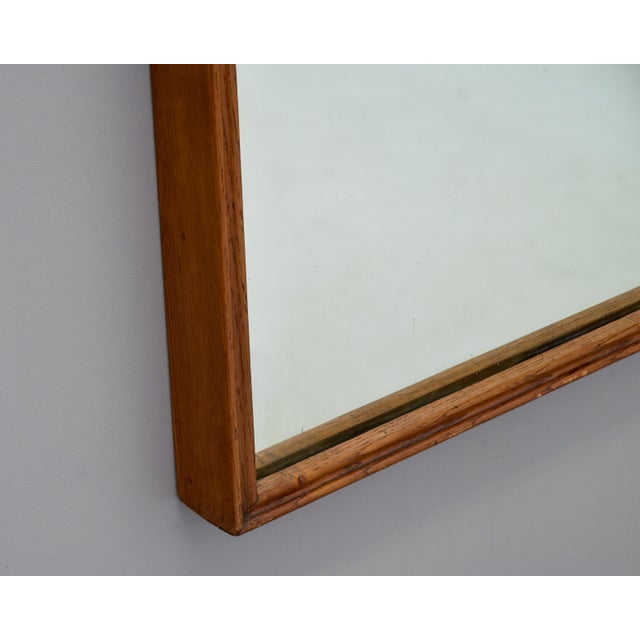 Vintage Italian Large Shield Shape Hardwood Framed Mirror For Sale - Image 11 of 12