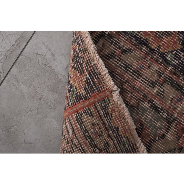 Oxblood Red Vintage Mid Century Modern Oriental Runner 2'2'' X 11'8'' For Sale - Image 8 of 10